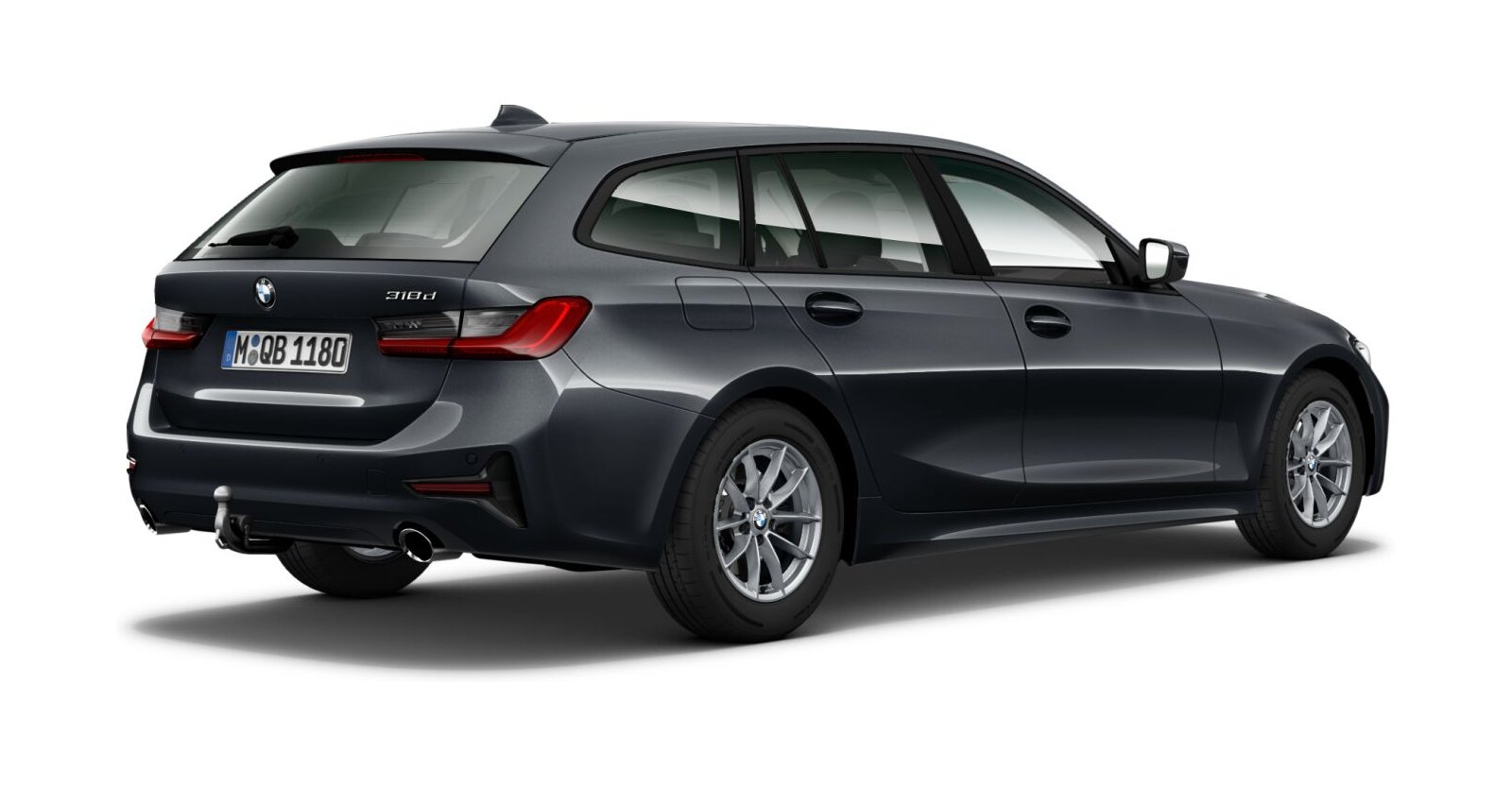 BMW BMW 3er in Grau von hinten BMW BMW 3er in Grau von hinten