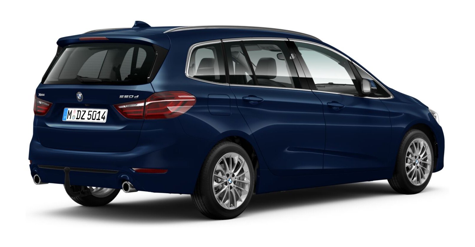 BMW BMW 2er in Blau von hinten BMW BMW 2er in Blau von hinten