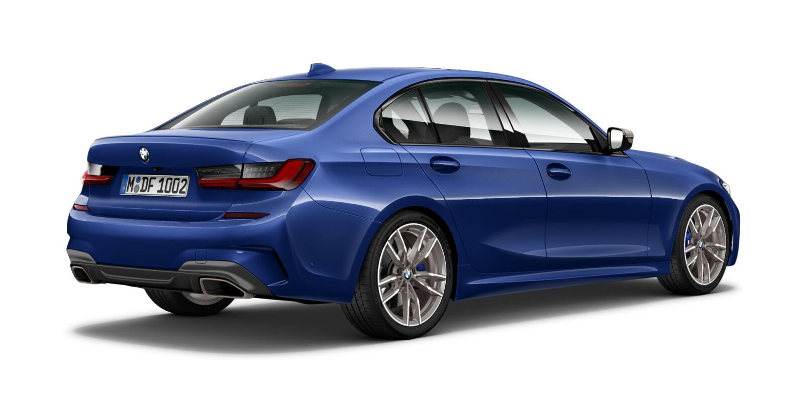 BMW BMW 3er in Blau von hinten BMW BMW 3er in Blau von hinten