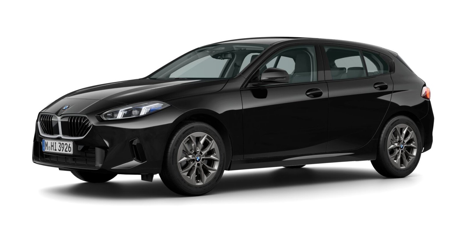 BMW BMW 1er in Schwarz von vorne BMW BMW 1er in Schwarz von vorne