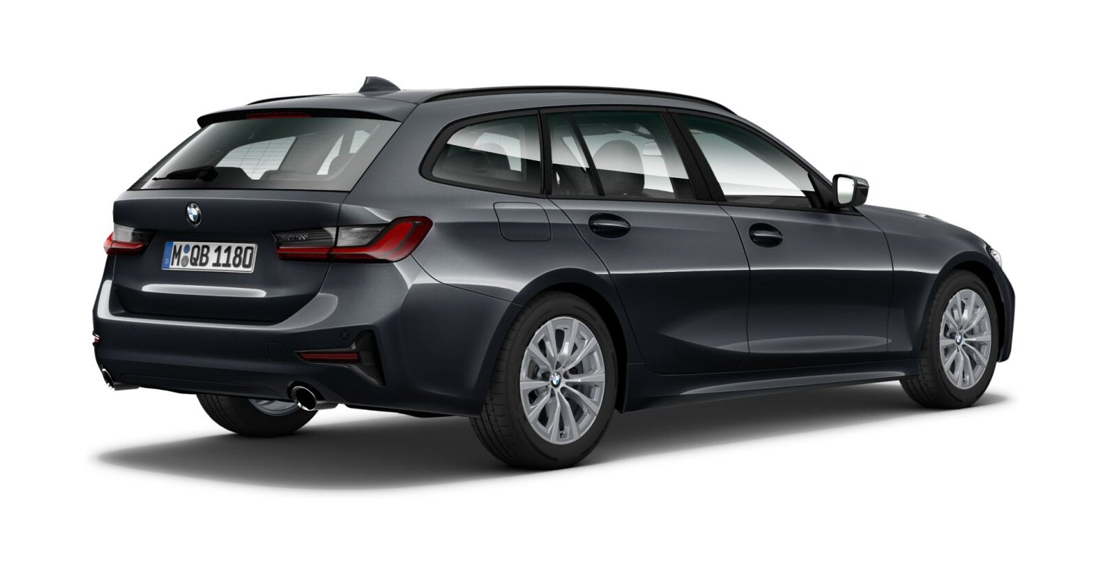 BMW BMW 3er in Grau von hinten BMW BMW 3er in Grau von hinten