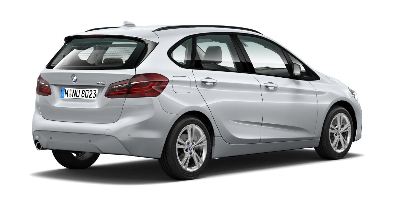 BMW BMW 2er in Silber von hinten BMW BMW 2er in Silber von hinten