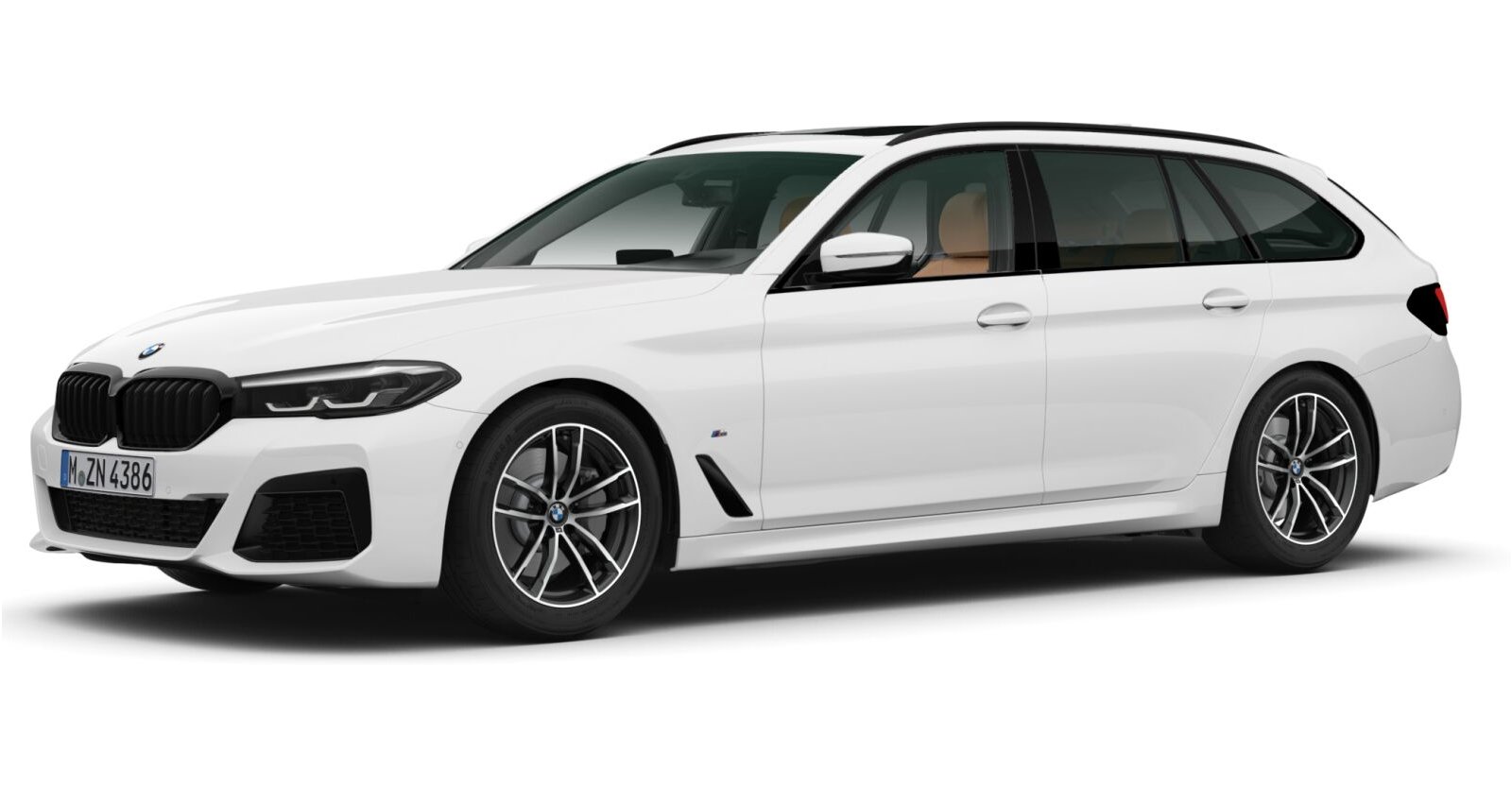 BMW BMW 5er in Weiß von vorne BMW BMW 5er in Weiß von vorne