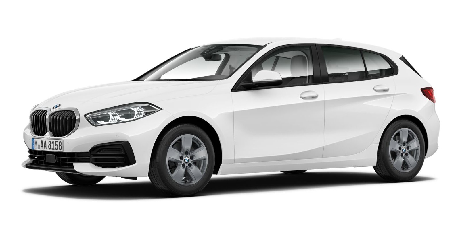 BMW 116i in Weiß von vorne BMW 116i in Weiß von vorne