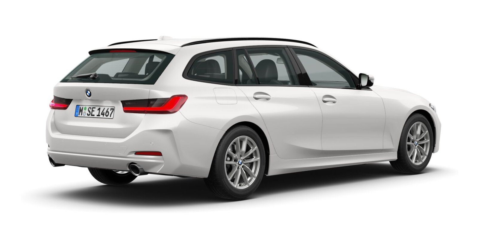 BMW BMW 3er in Weiß von hinten BMW BMW 3er in Weiß von hinten