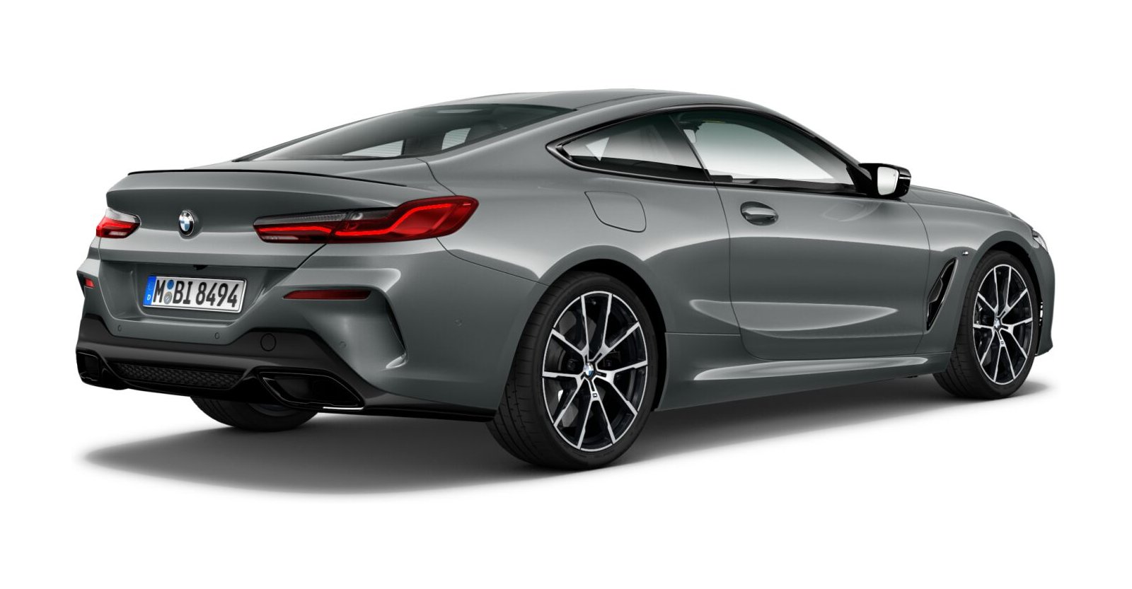 BMW BMW 8er in Grau von hinten BMW BMW 8er in Grau von hinten