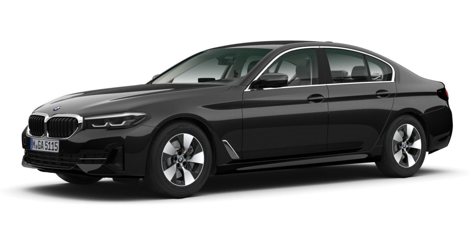 BMW BMW 5er in Schwarz von vorne BMW BMW 5er in Schwarz von vorne