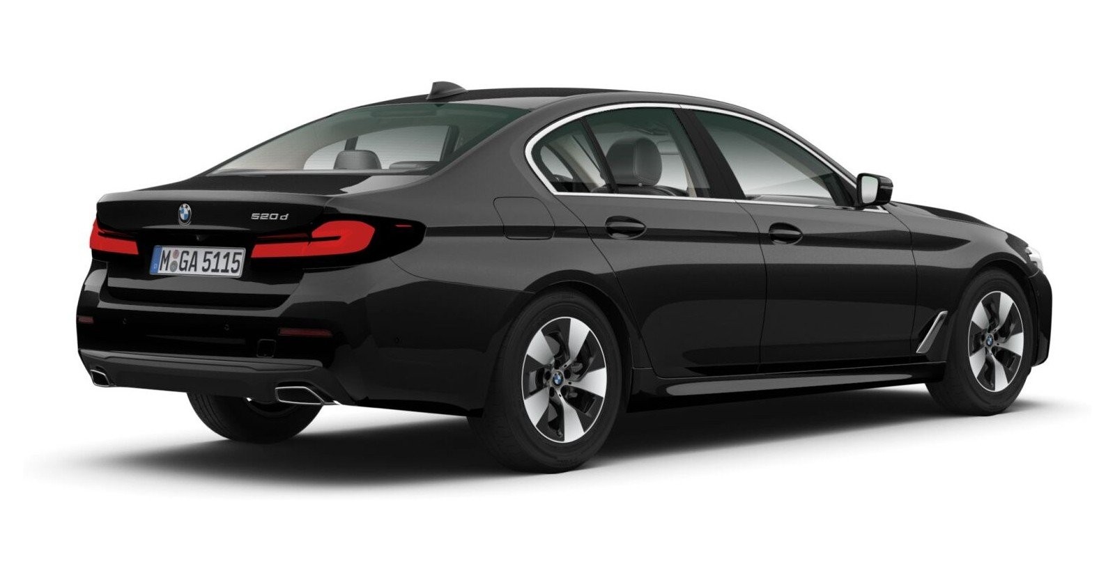 BMW BMW 5er in Schwarz von hinten BMW BMW 5er in Schwarz von hinten