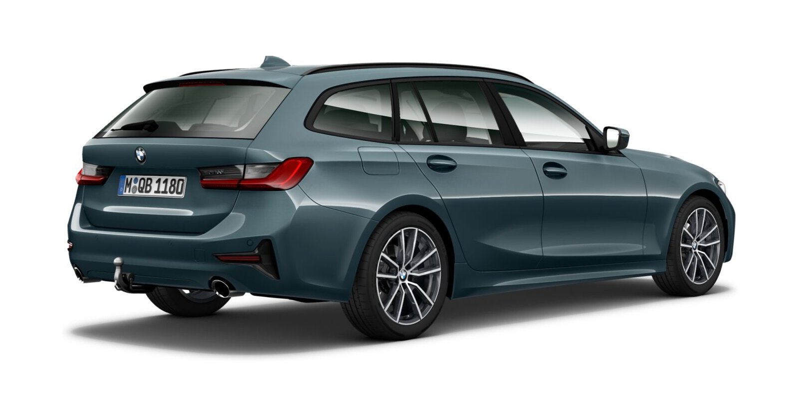 BMW BMW 3er in Blau von hinten BMW BMW 3er in Blau von hinten
