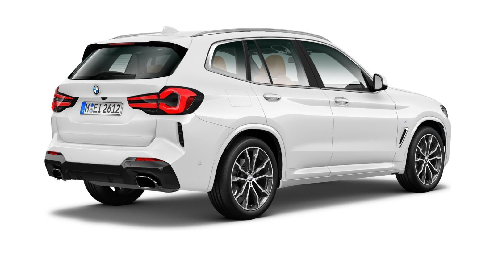 BMW BMW X in Weiß von hinten BMW BMW X in Weiß von hinten