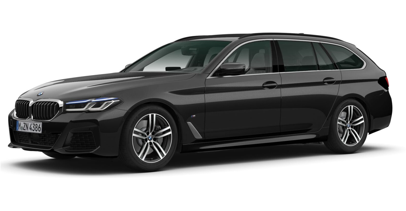 BMW BMW 5er in Schwarz von vorne BMW BMW 5er in Schwarz von vorne
