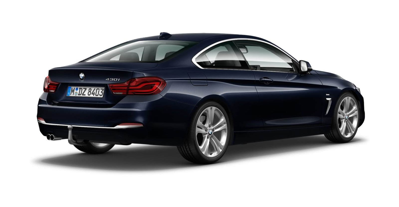 BMW BMW 4er in Blau von hinten BMW BMW 4er in Blau von hinten