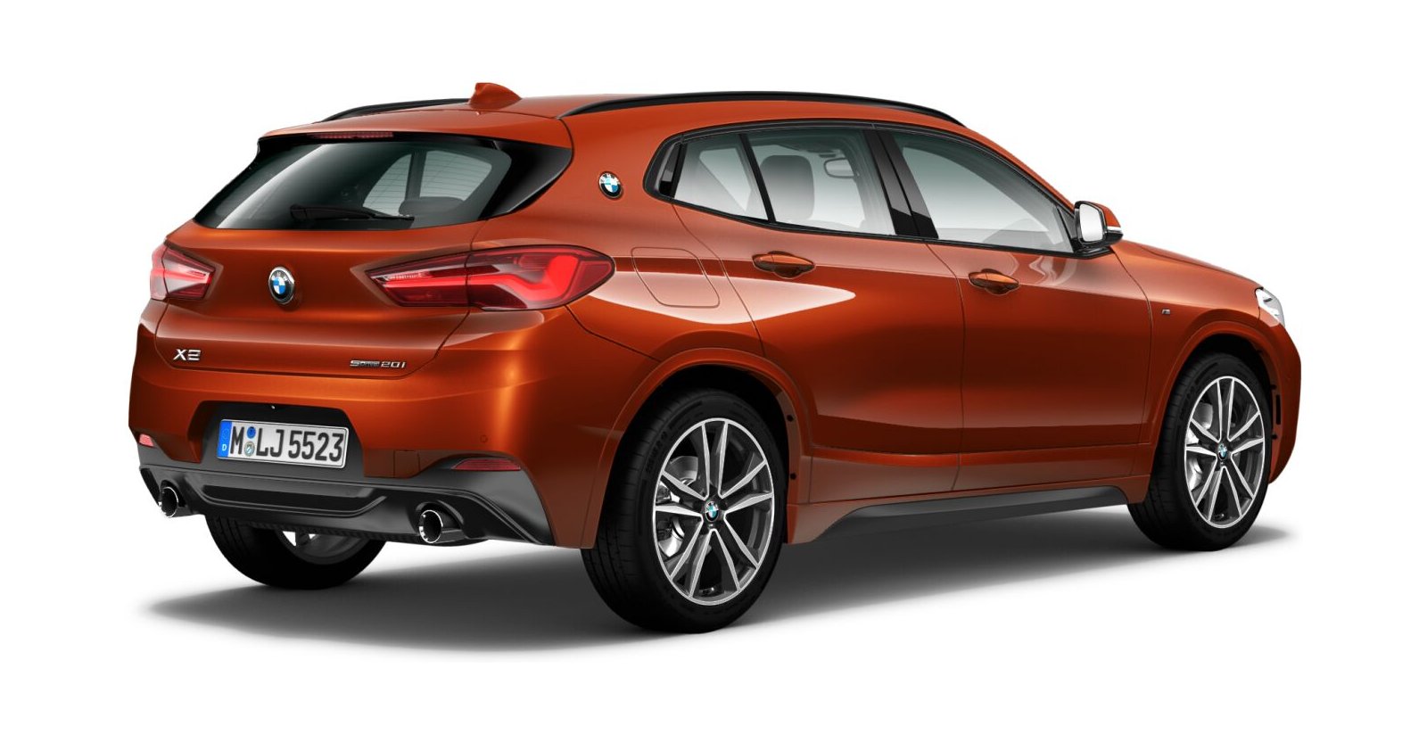 BMW BMW X in Orange von hinten BMW BMW X in Orange von hinten