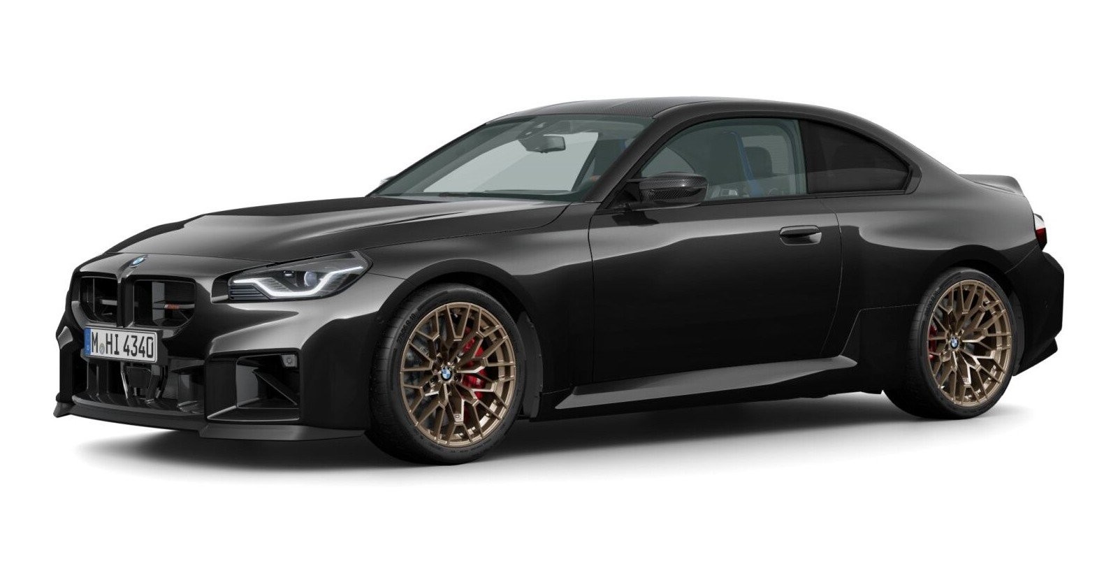 BMW M2 CS Coupe in Schwarz von vorne BMW M2 CS Coupe in Schwarz von vorne