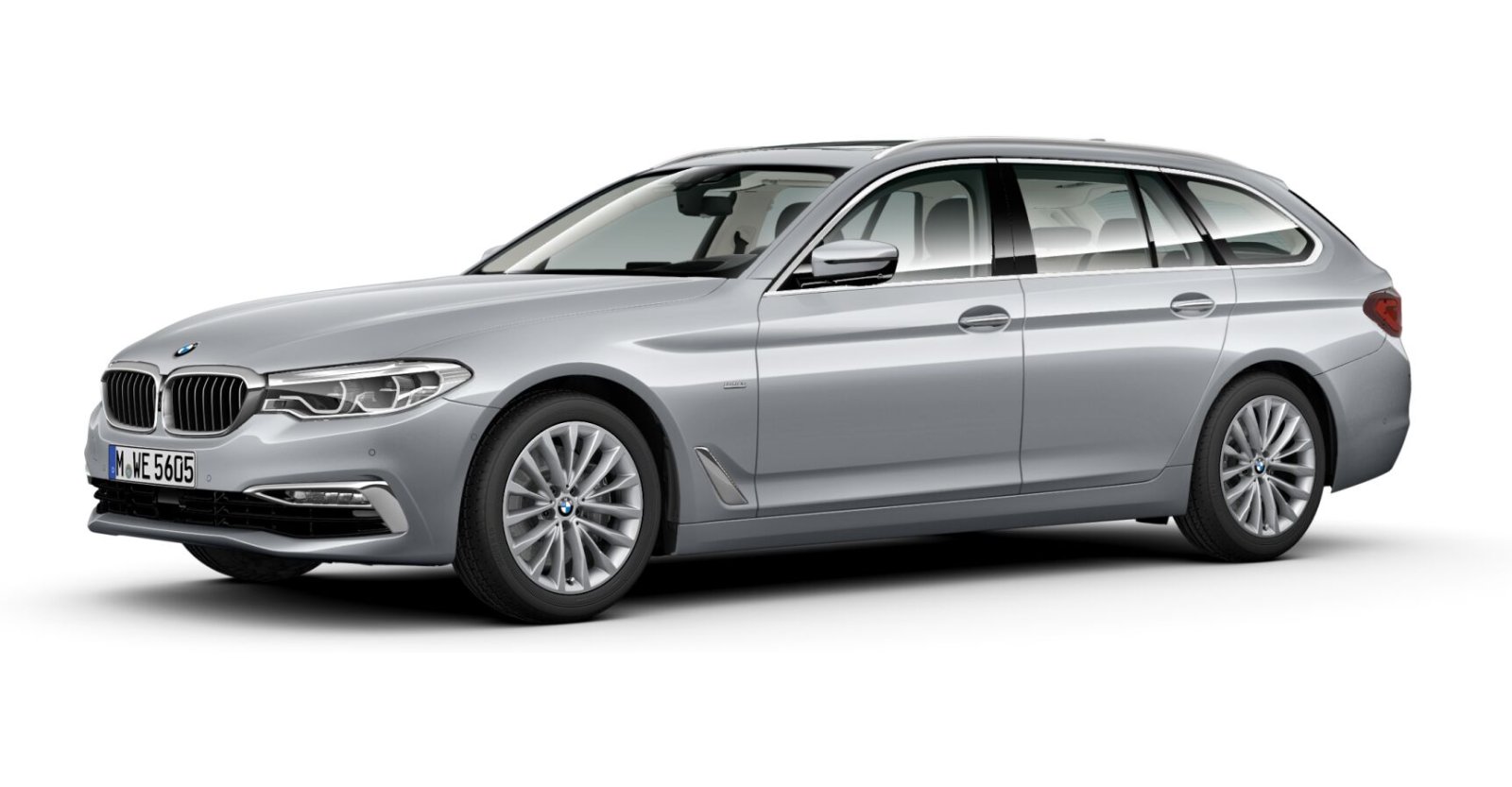 BMW BMW 5er in Silber von vorne BMW BMW 5er in Silber von vorne