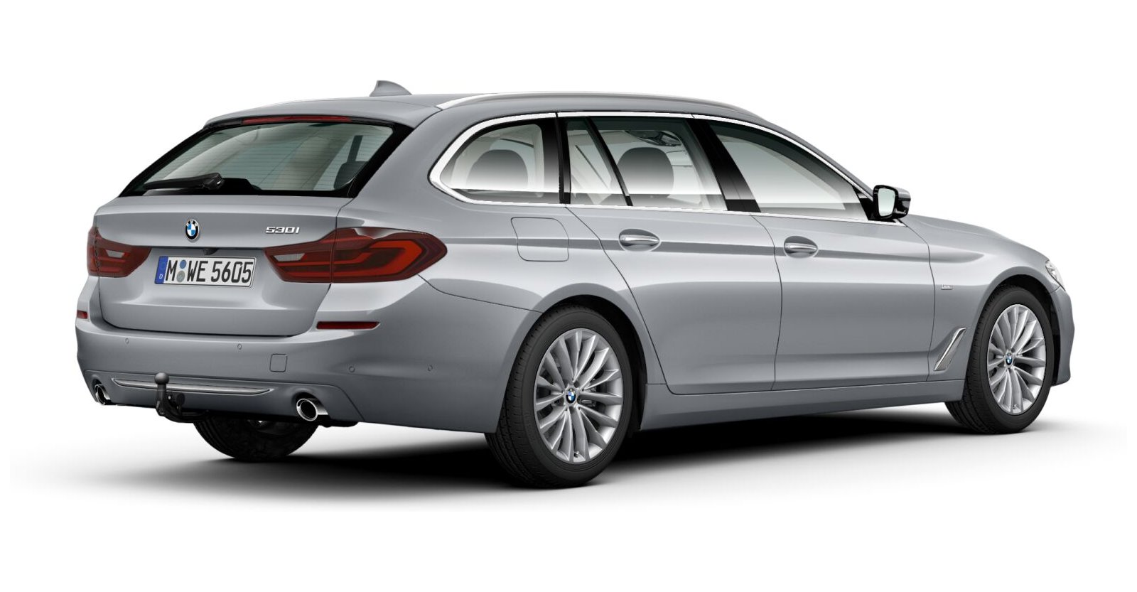 BMW BMW 5er in Silber von hinten BMW BMW 5er in Silber von hinten