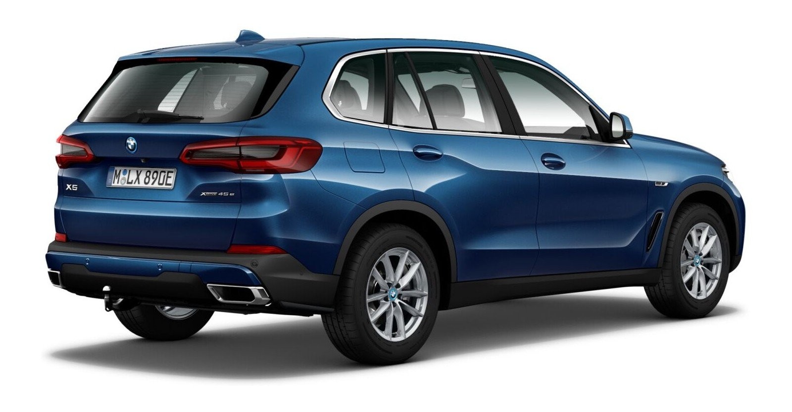 BMW BMW X in Blau von hinten BMW BMW X in Blau von hinten