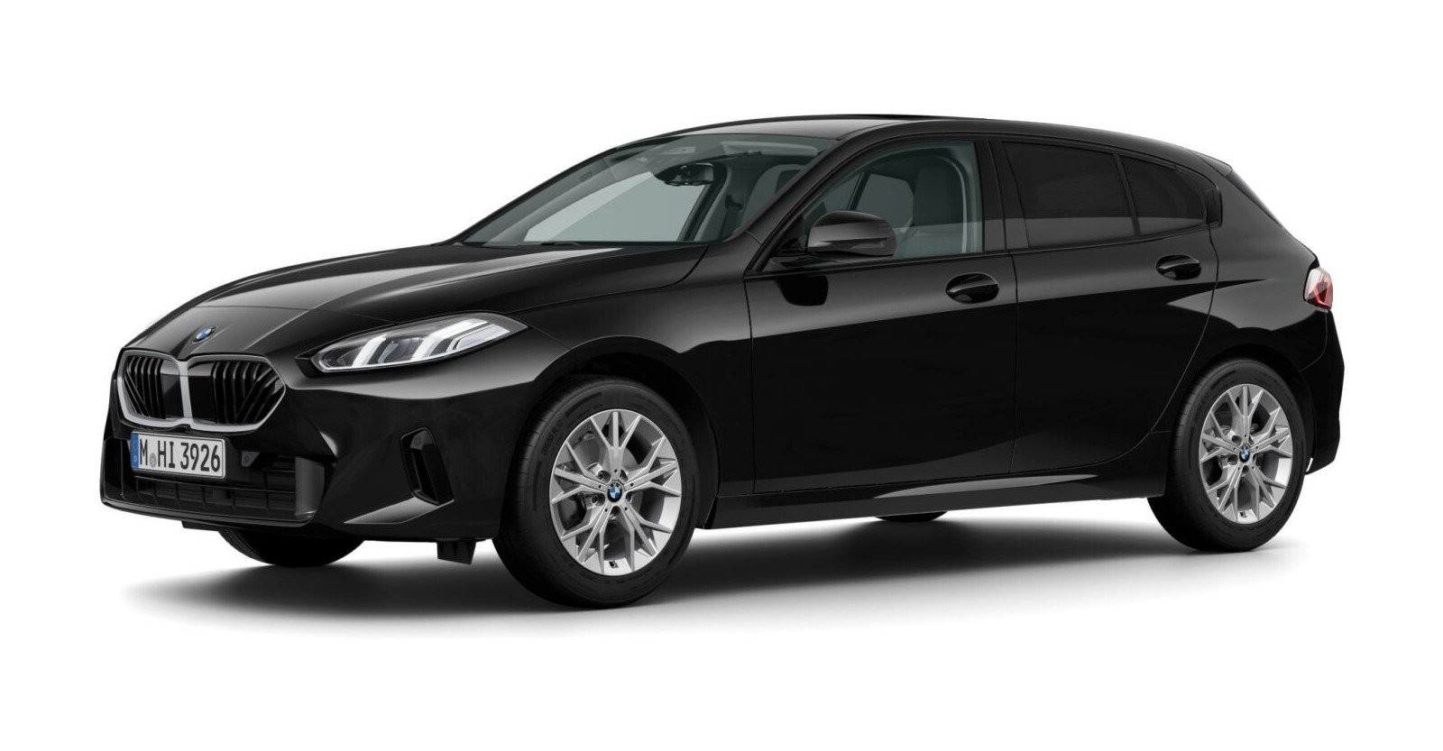 BMW BMW 1er in Schwarz von vorne BMW BMW 1er in Schwarz von vorne