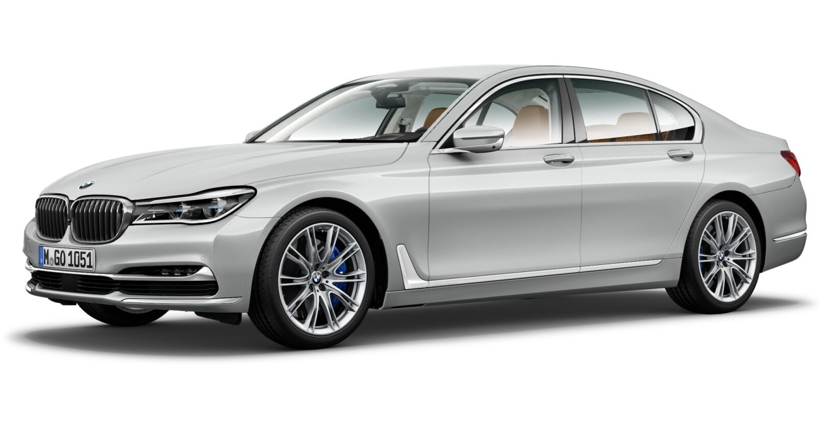 BMW BMW 7er in Silber von vorne BMW BMW 7er in Silber von vorne