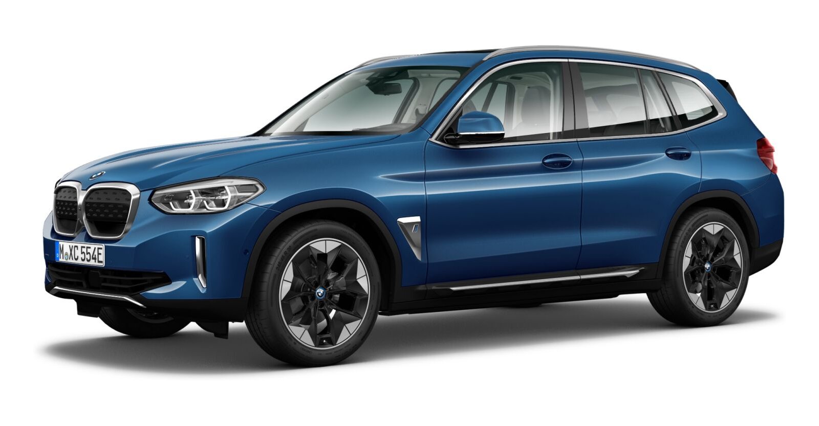 BMW BMW I in Blau von vorne BMW BMW I in Blau von vorne