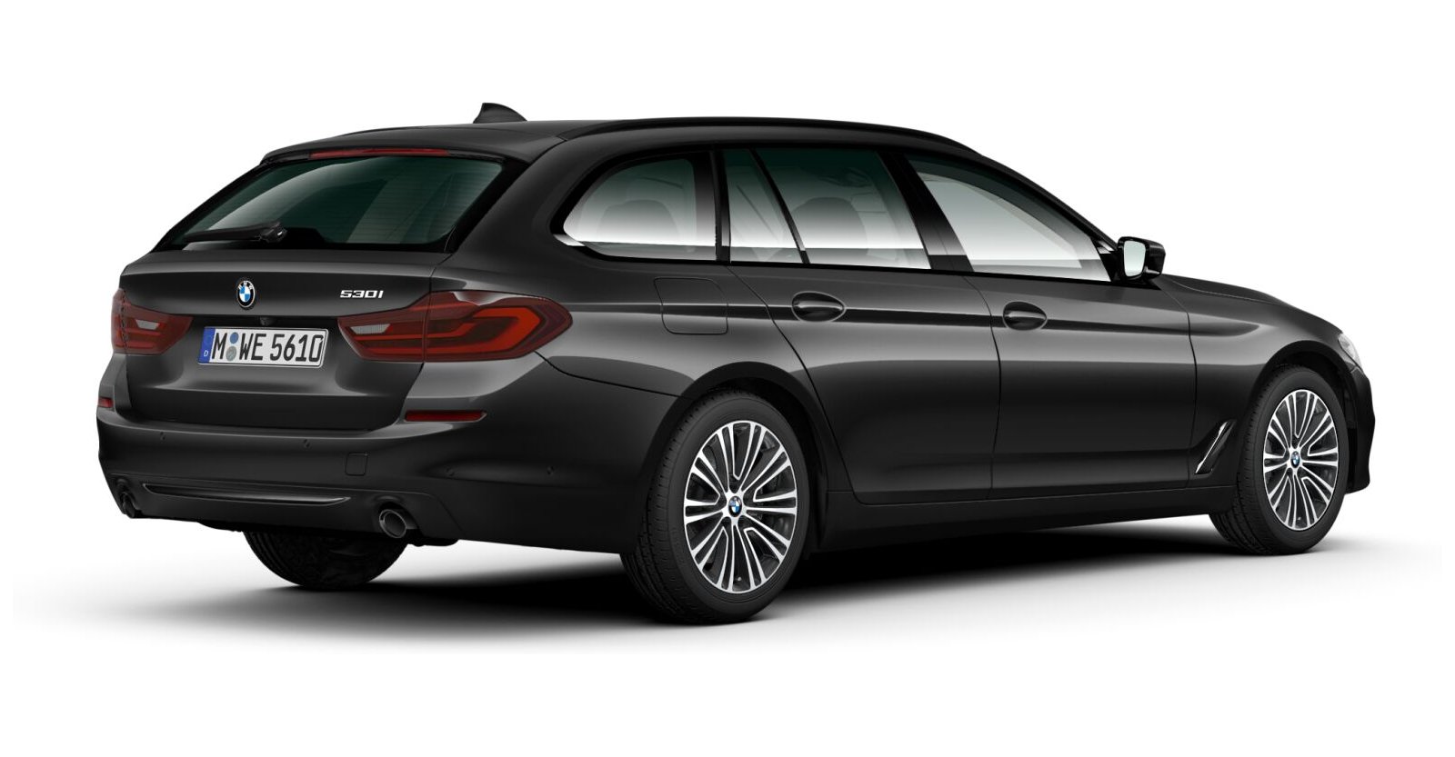 BMW BMW 5er in Grau von hinten BMW BMW 5er in Grau von hinten