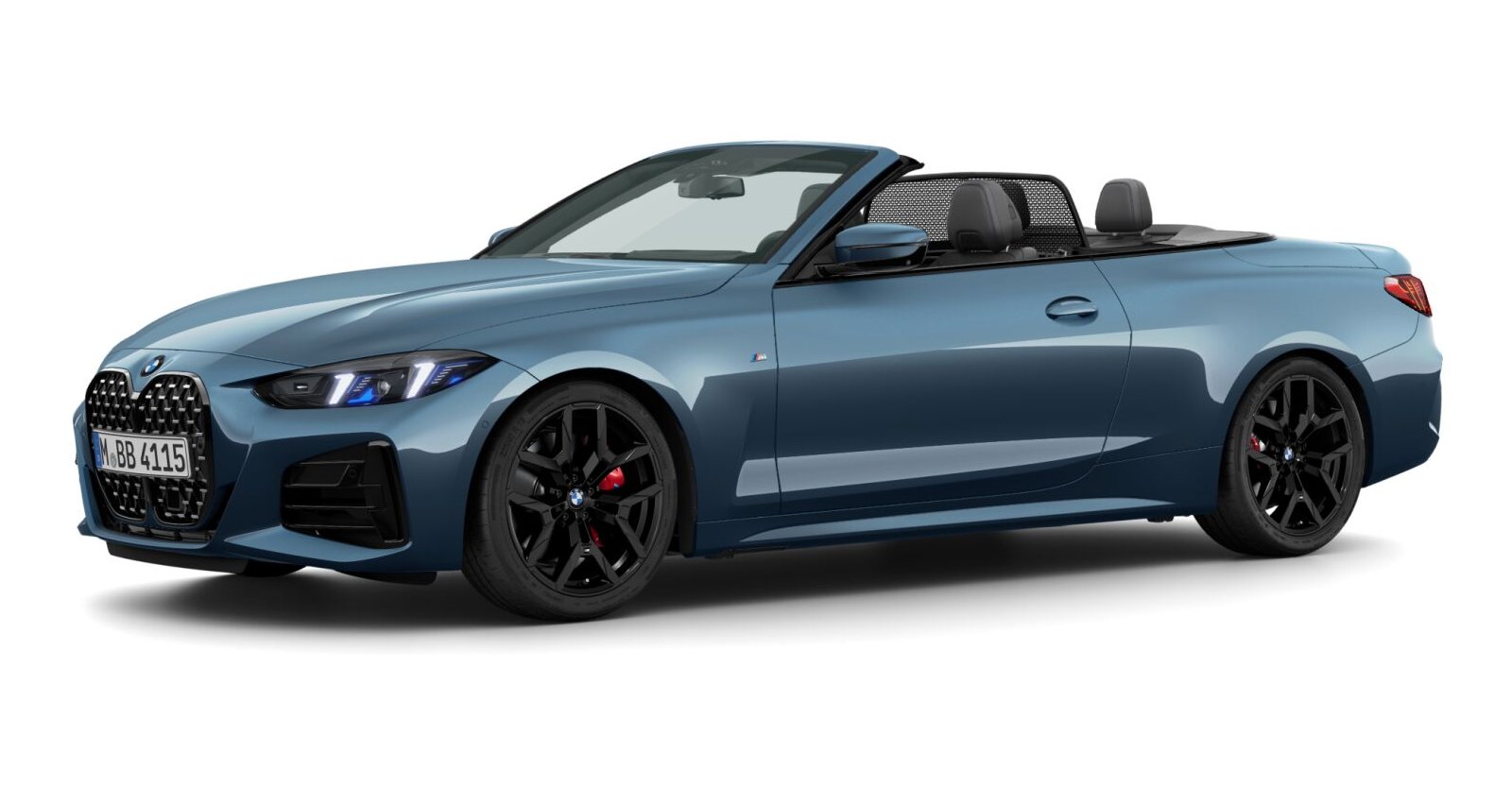BMW 430i xDrive Cabrio in Blau von vorne BMW 430i xDrive Cabrio in Blau von vorne