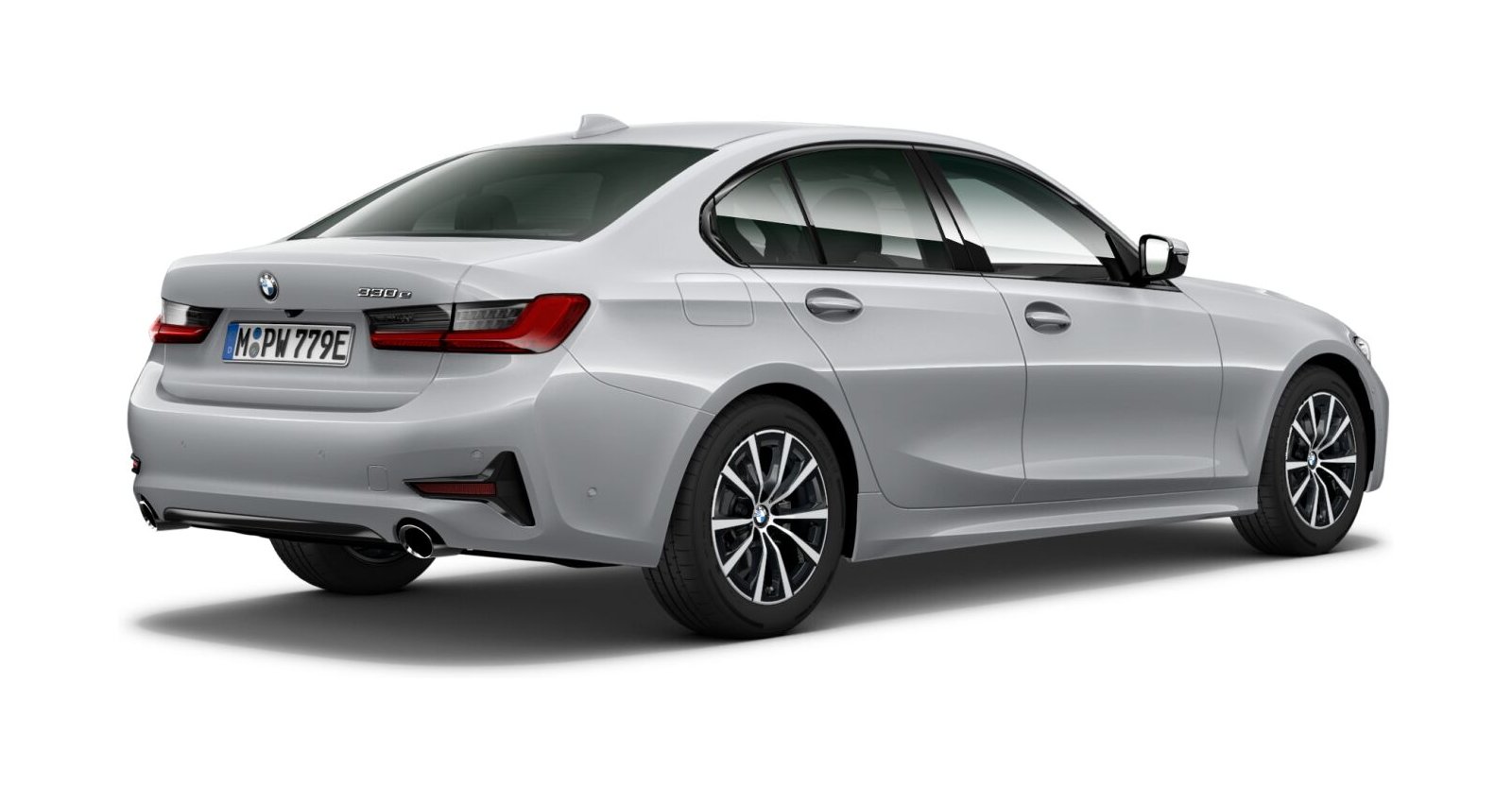 BMW BMW 3er in Silber von hinten BMW BMW 3er in Silber von hinten