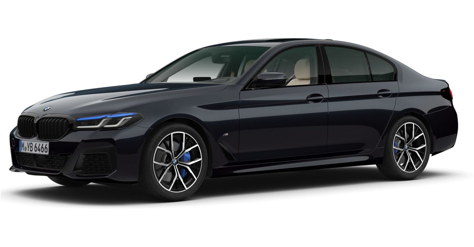 BMW BMW 5er in Schwarz von vorne BMW BMW 5er in Schwarz von vorne