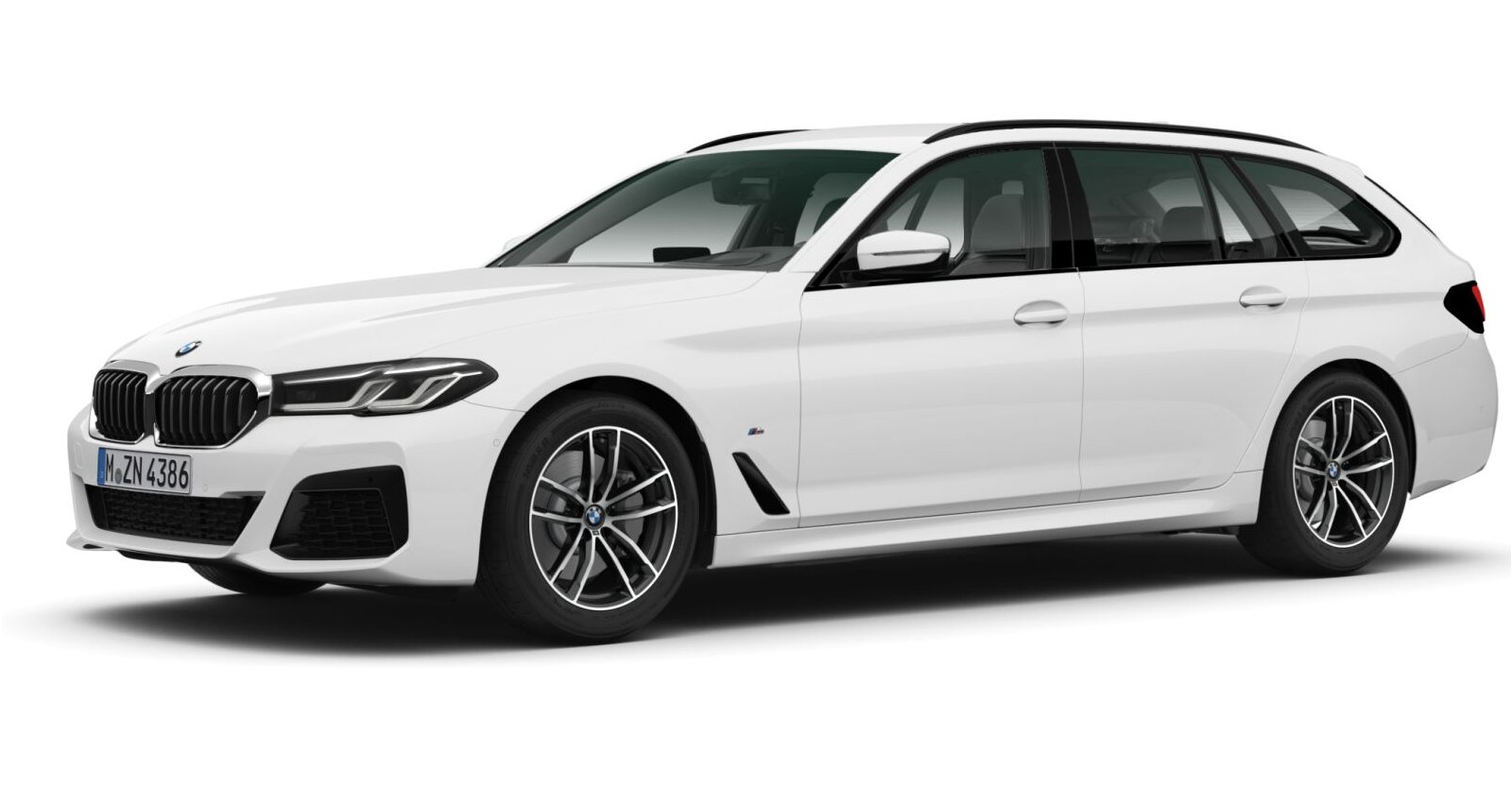 BMW BMW 5er in Weiß von vorne BMW BMW 5er in Weiß von vorne