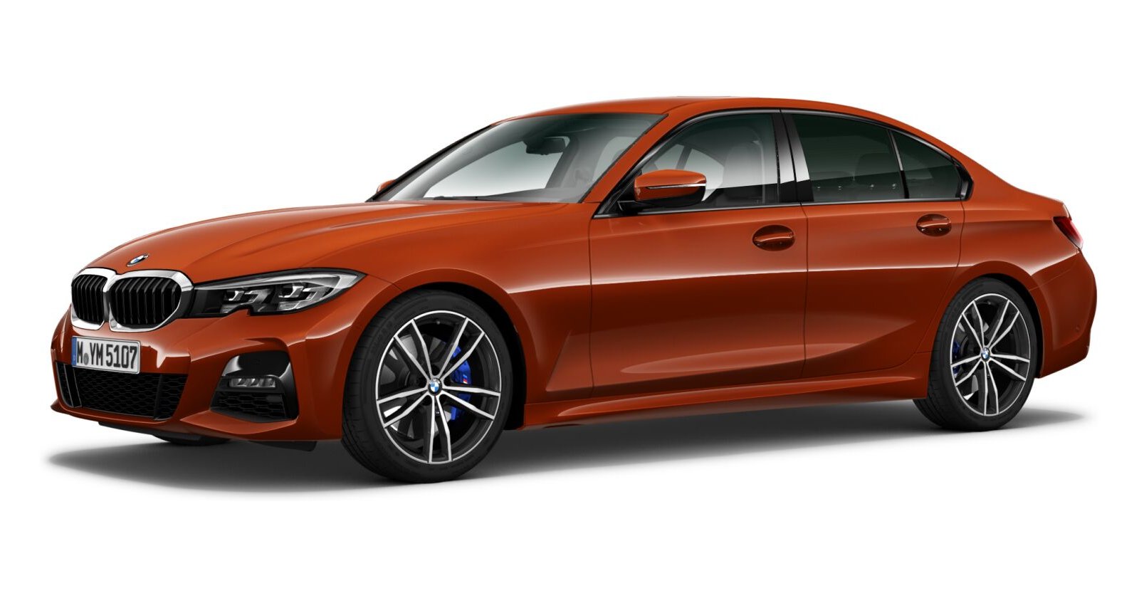 BMW BMW 3er in Orange von vorne BMW BMW 3er in Orange von vorne