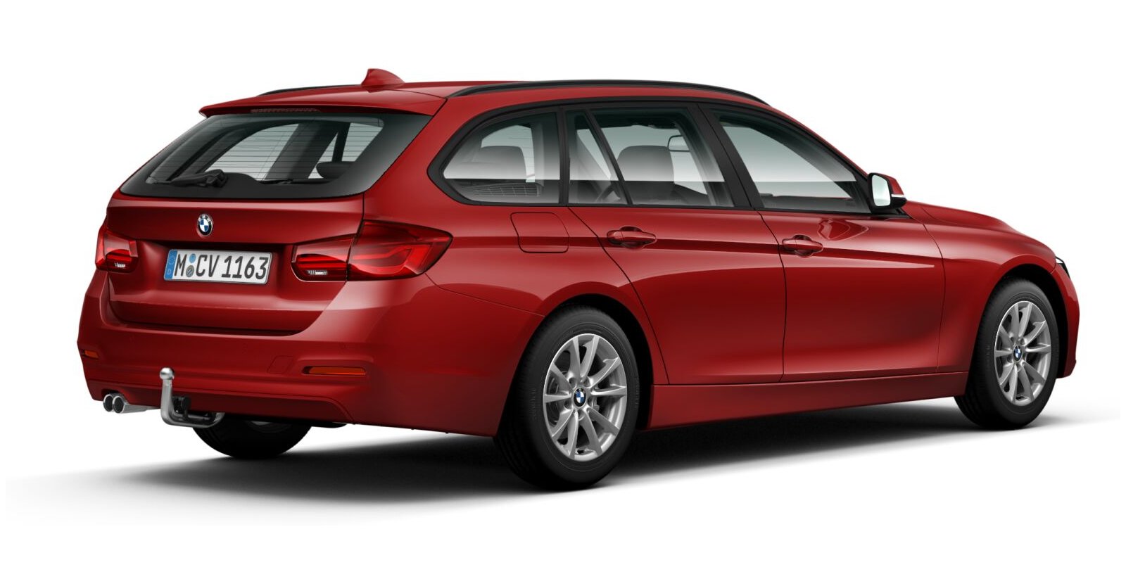 BMW BMW 3er in Rot von hinten BMW BMW 3er in Rot von hinten
