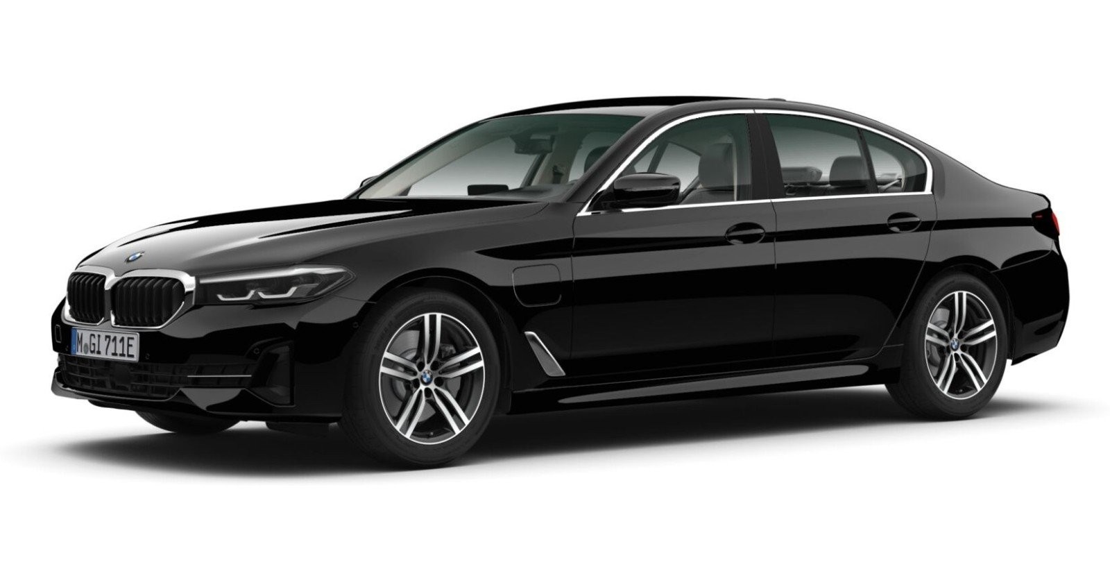BMW BMW 5er in Schwarz von vorne BMW BMW 5er in Schwarz von vorne