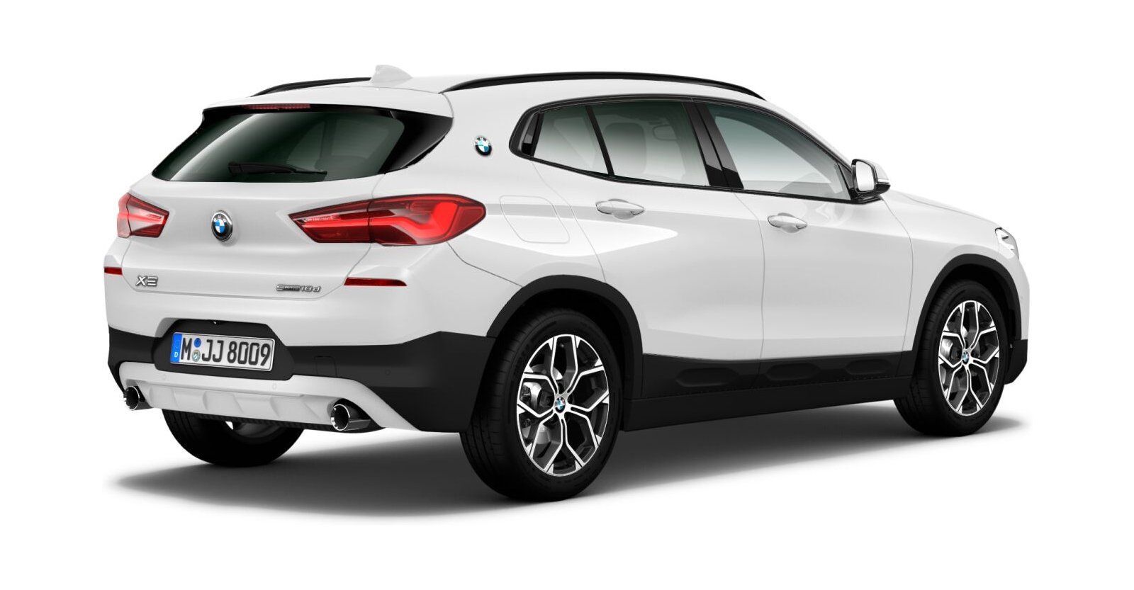 BMW BMW X in Weiß von hinten BMW BMW X in Weiß von hinten