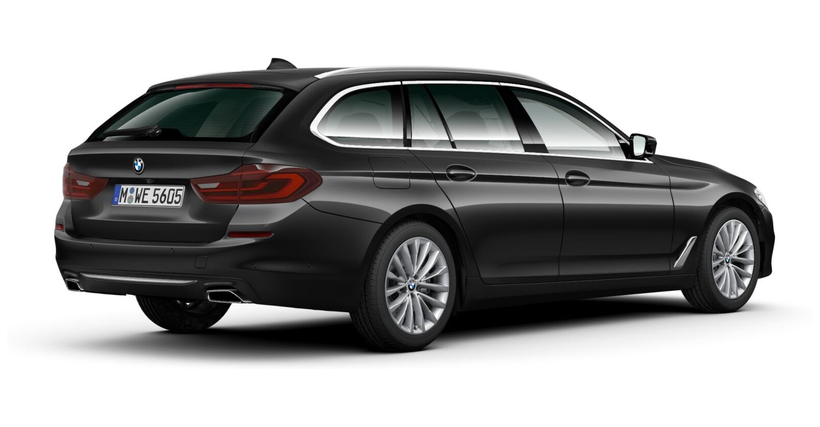 BMW BMW 5er in Grau von hinten BMW BMW 5er in Grau von hinten