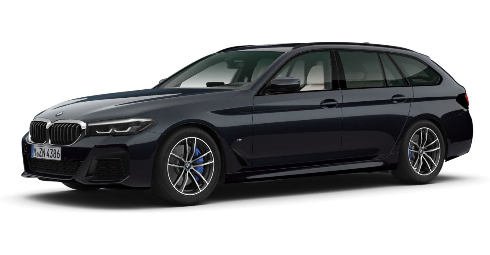 BMW BMW 5er in Schwarz von vorne BMW BMW 5er in Schwarz von vorne