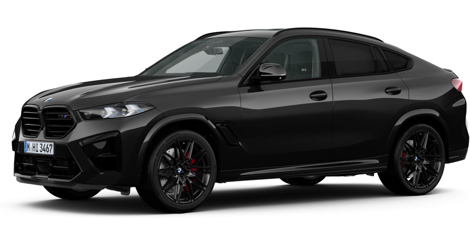 BMW X6 M in Schwarz von vorne BMW X6 M in Schwarz von vorne