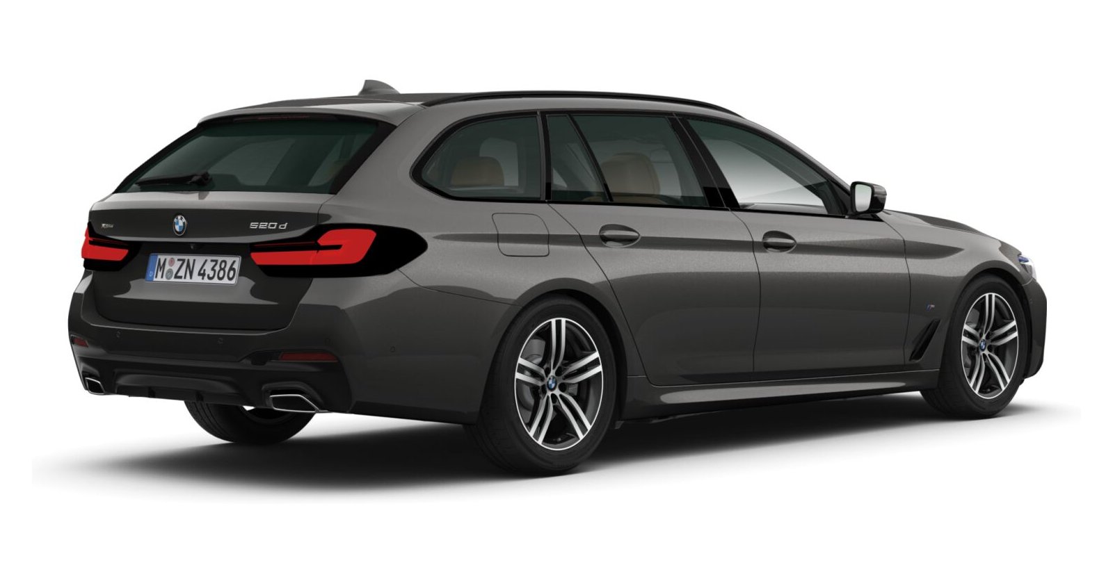 BMW BMW 5er in Grau von hinten BMW BMW 5er in Grau von hinten