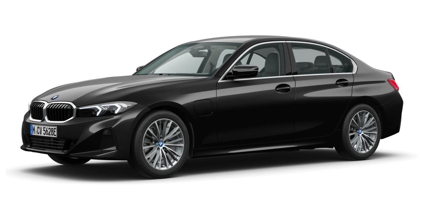 BMW BMW 3er in Schwarz von vorne BMW BMW 3er in Schwarz von vorne