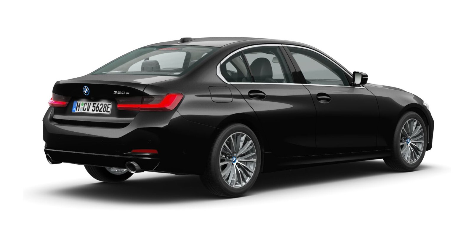 BMW BMW 3er in Schwarz von hinten BMW BMW 3er in Schwarz von hinten