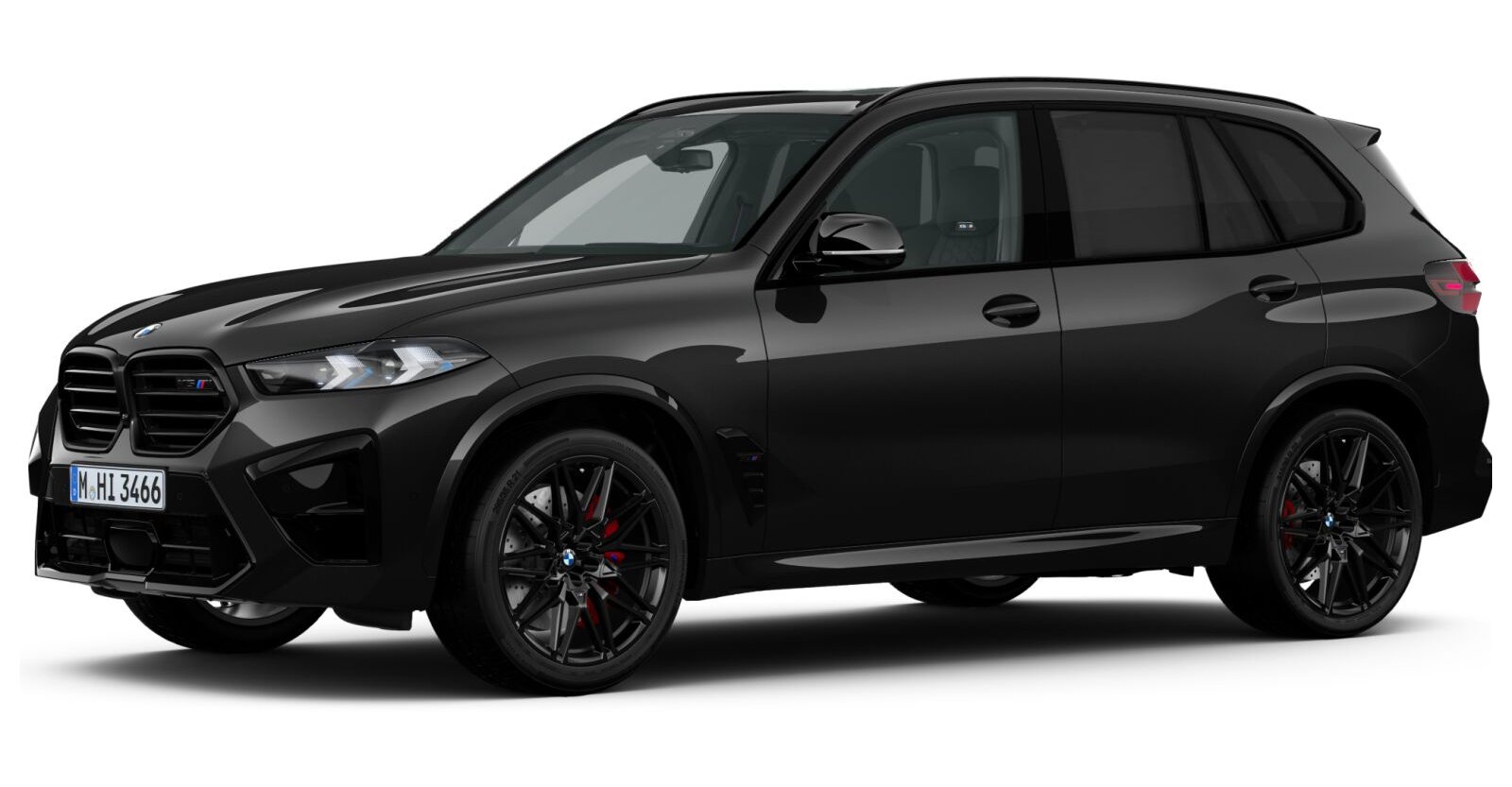 BMW X5 M Competition in Schwarz von vorne BMW X5 M Competition in Schwarz von vorne