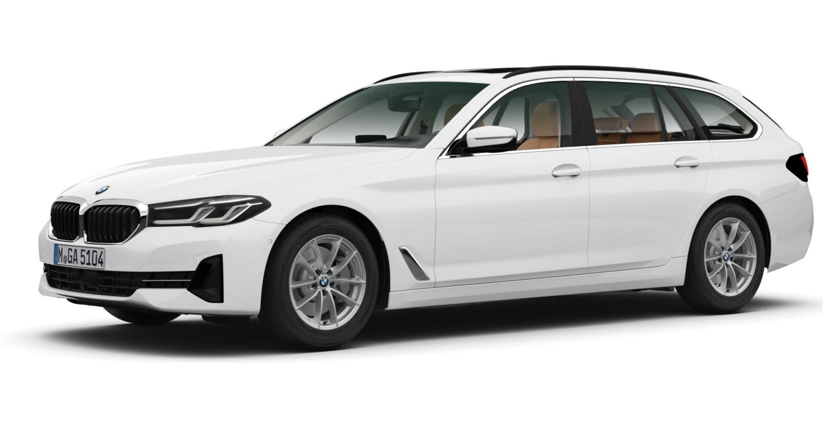 BMW BMW 5er in Weiß von vorne BMW BMW 5er in Weiß von vorne