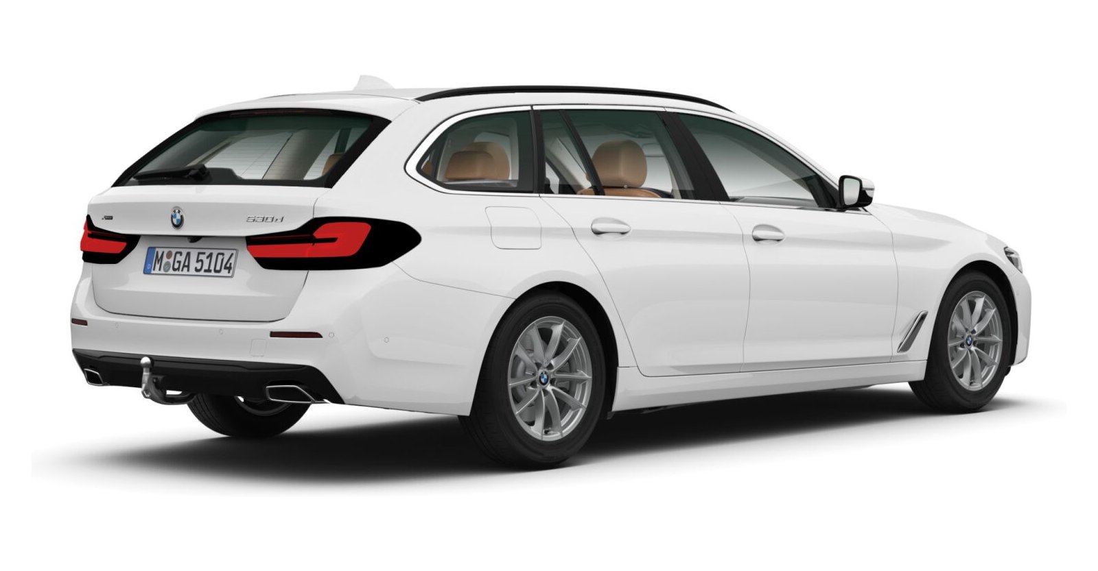 BMW BMW 5er in Weiß von hinten BMW BMW 5er in Weiß von hinten