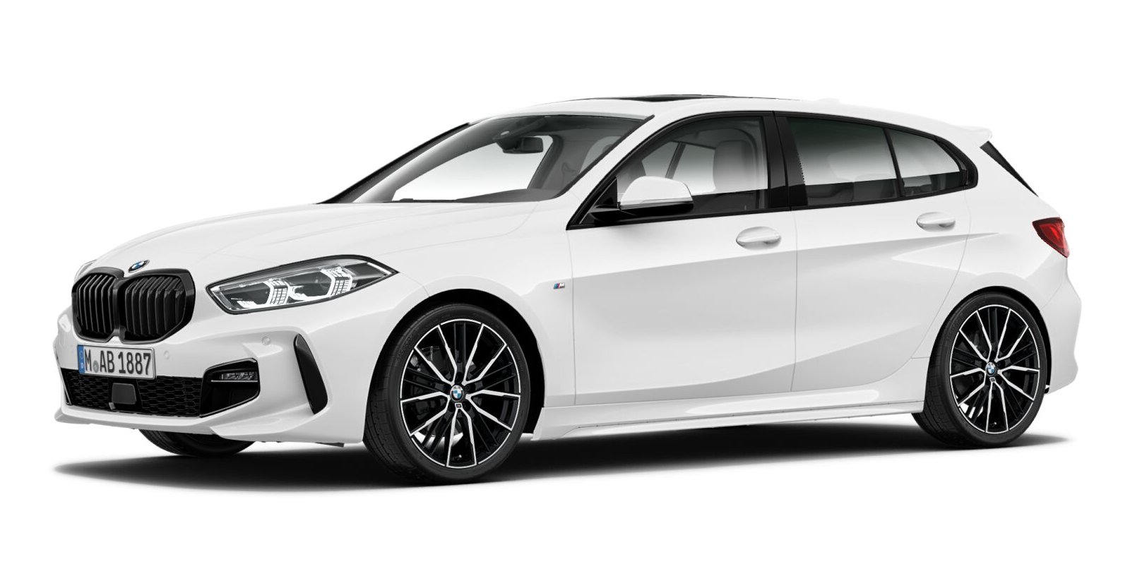 BMW BMW 1er in Weiß von vorne BMW BMW 1er in Weiß von vorne