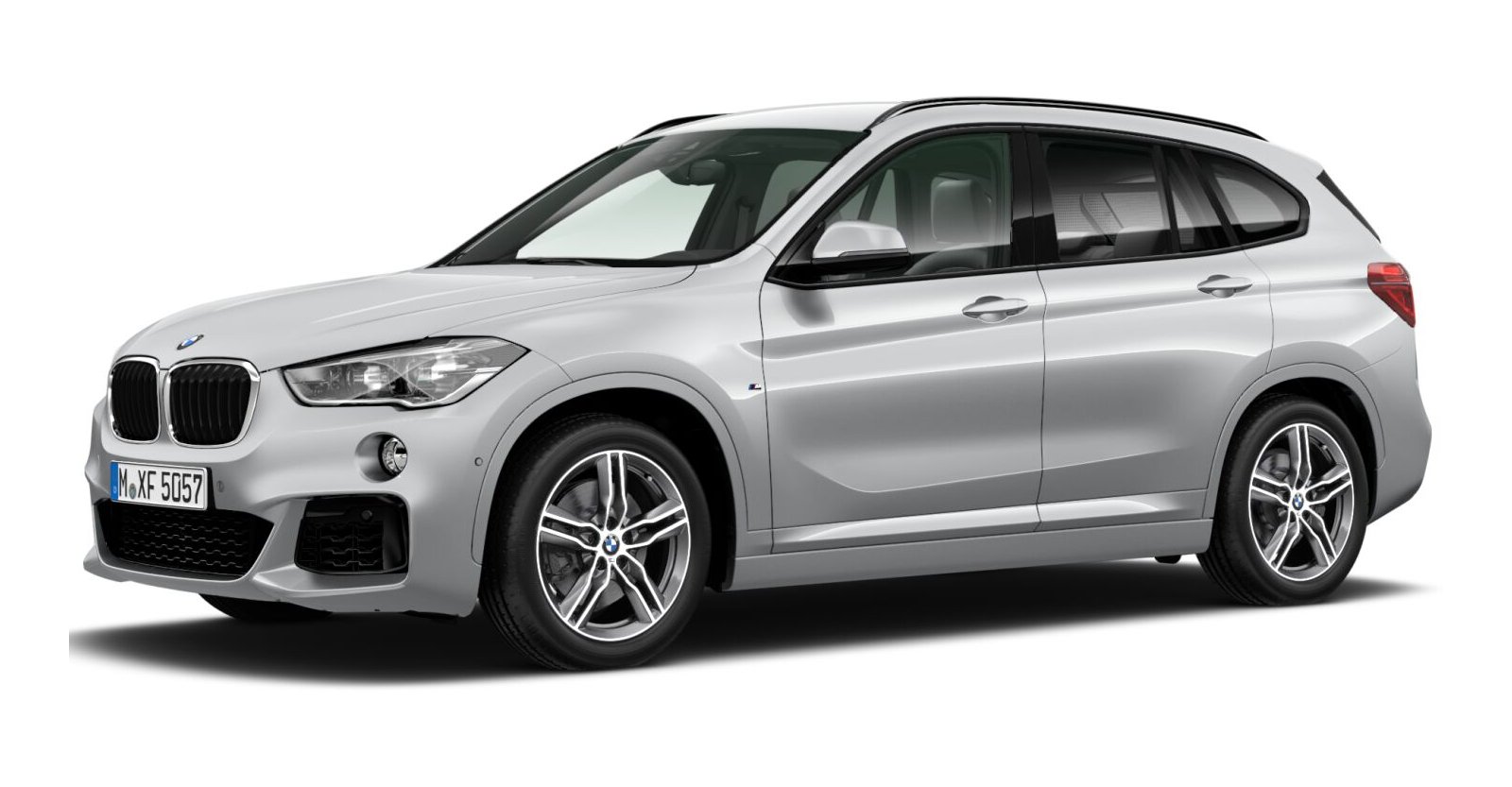 BMW X1 xDrive20d in Silber von vorne BMW X1 xDrive20d in Silber von vorne