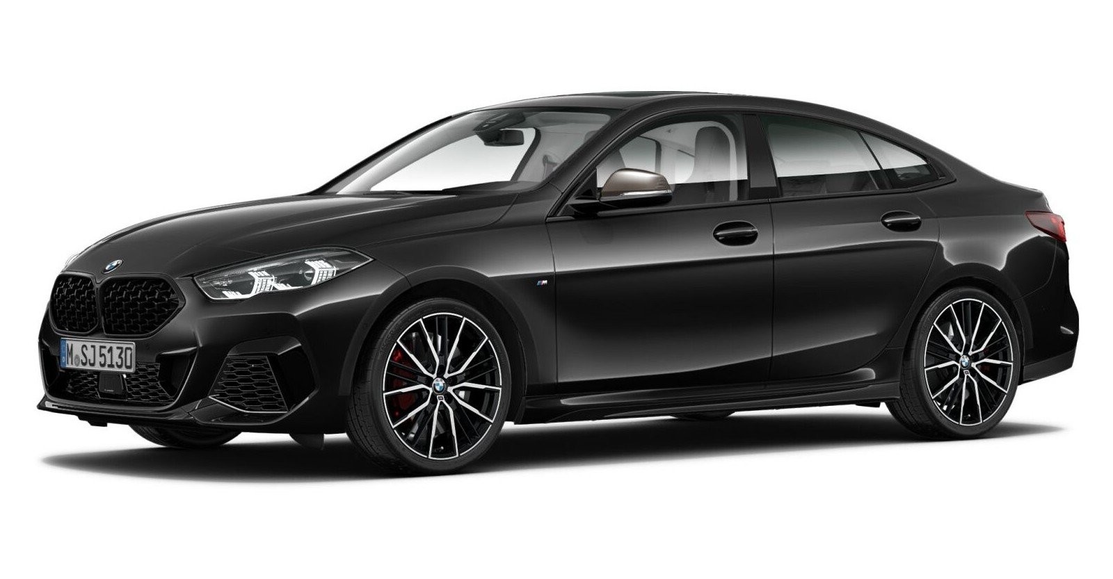 BMW M235i xDrive Gran Coupé in Schwarz von vorne BMW M235i xDrive Gran Coupé in Schwarz von vorne