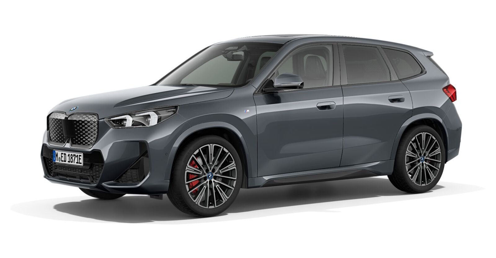 BMW iX1 xDrive30 in Grau von vorne BMW iX1 xDrive30 in Grau von vorne