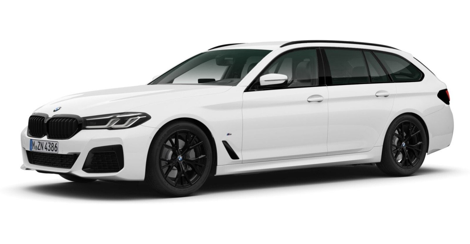 BMW BMW 5er in Weiß von vorne