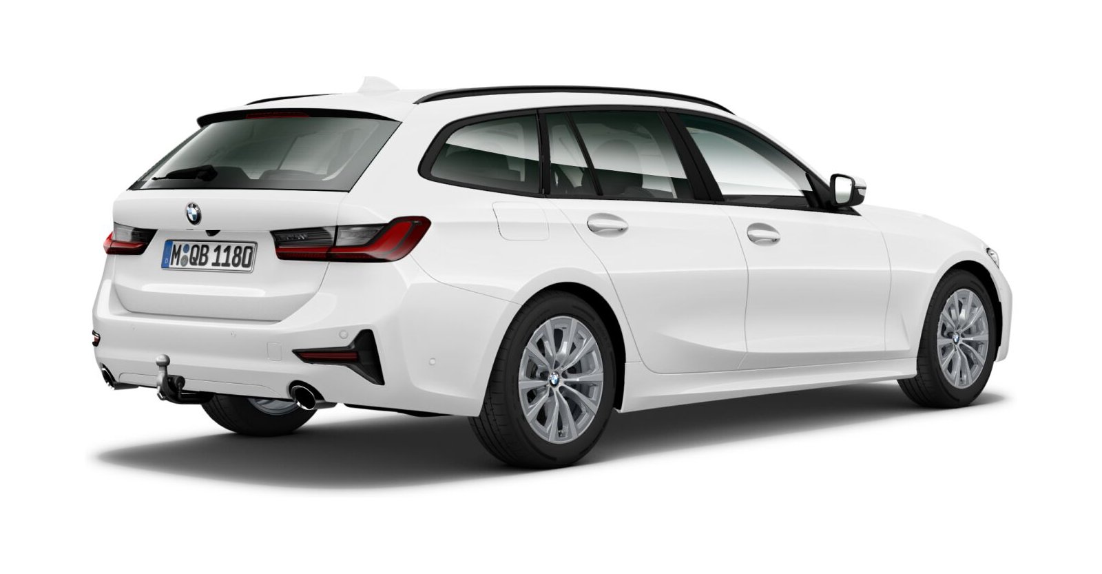 BMW BMW 3er in Weiß von hinten BMW BMW 3er in Weiß von hinten