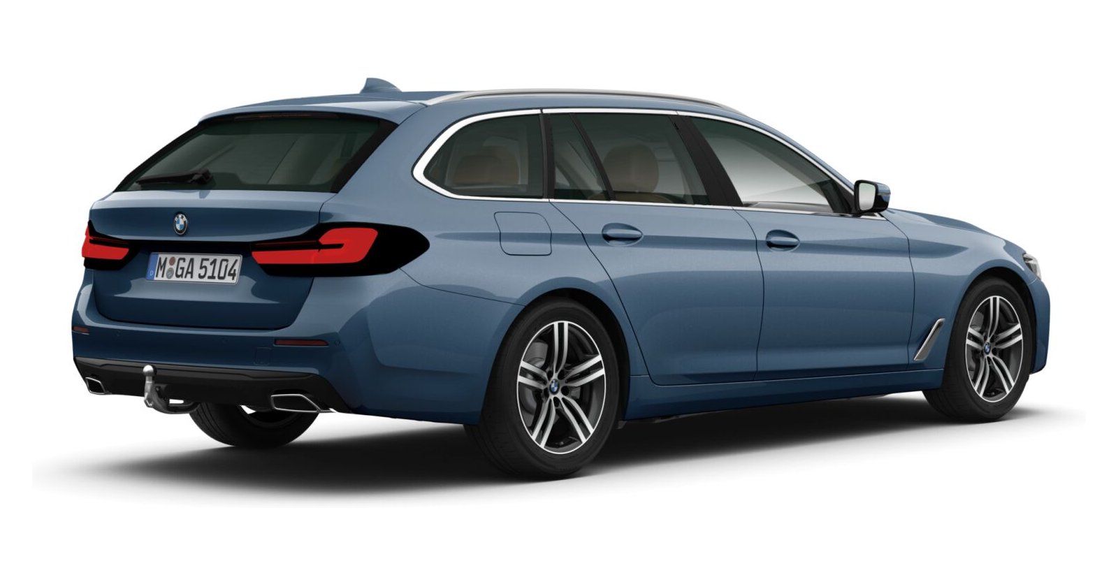 BMW BMW 5er in Blau von hinten BMW BMW 5er in Blau von hinten