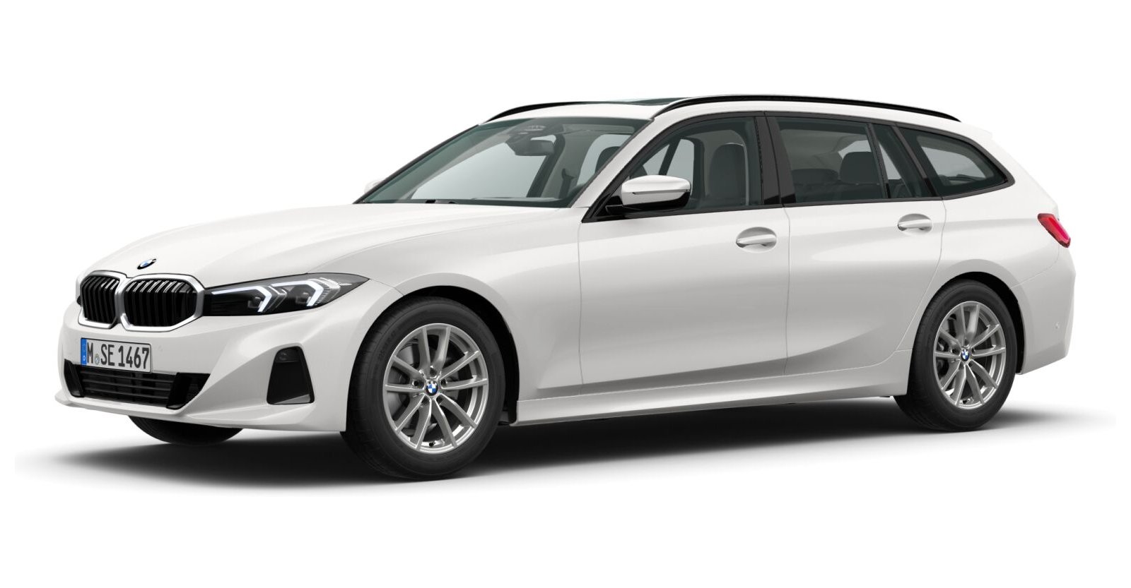 BMW BMW 3er in Weiß von vorne BMW BMW 3er in Weiß von vorne